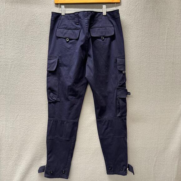 Ralph Lauren Sport Pants Womens 10 Navy Blue Cargo Utility Ankle Zip NOS NEW - Picture 3 of 9